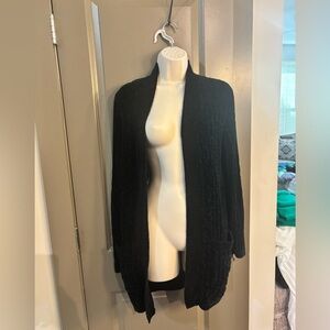 Matty M Black Open-Front Cardigan